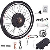 HIRAM Kit de Conversión de Bicicleta Eléctrica 48V 1000W 26’’ Kit de Conversión de Bicicleta para Rueda Trasera DIY…